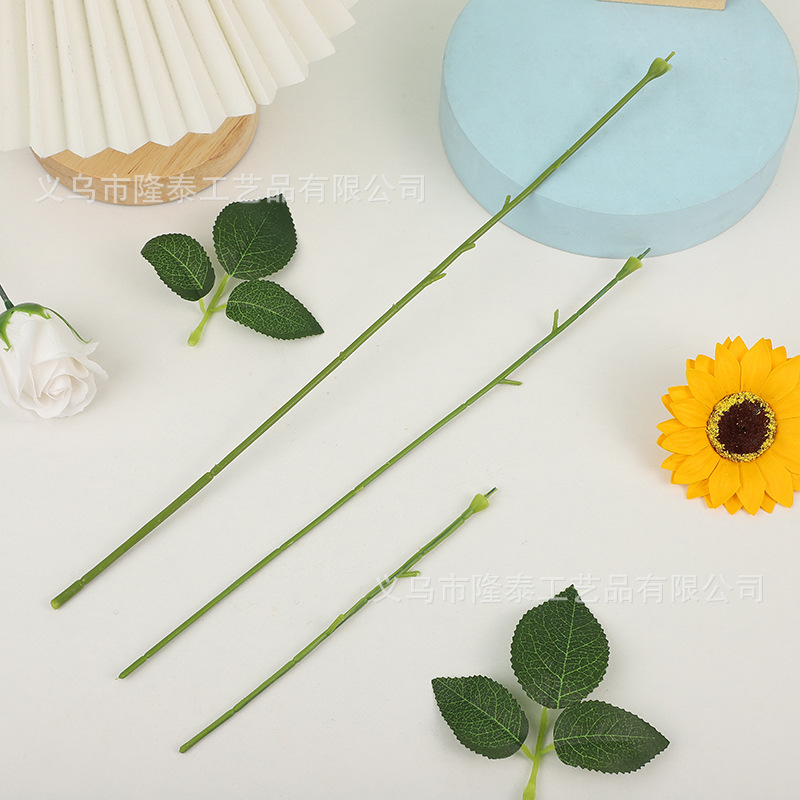 No. 2 green wire soap flower packing material soap flower accessories flower pole DIY handmade wire mesh rose plastic green flower pole