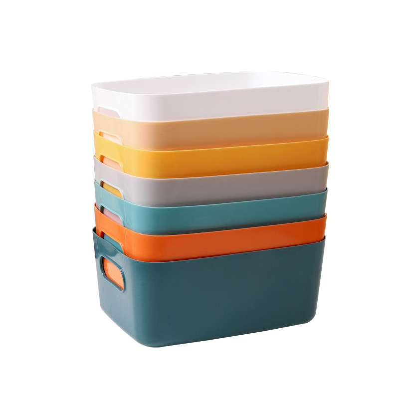 Storage basket desktop storage box household cosmetics storage rack Bathroom Kitchen dormitory sundries snack plastic box
