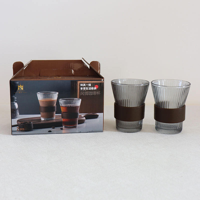 Wicca Harp Water Cup Two-Piece Set Six-Piece Set Water suit Cold Kettle ins Wind Anti-Scalding Buckle Glass Water Cup