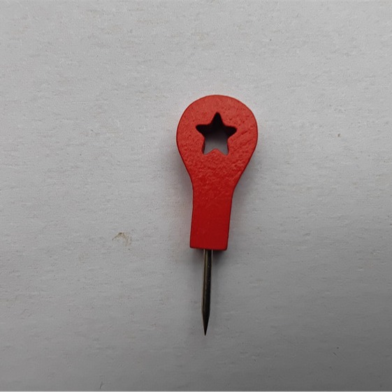 Factory discount wooden pushpin red landmark pushpin creative office pushpin cork board Photo Wall pushpin