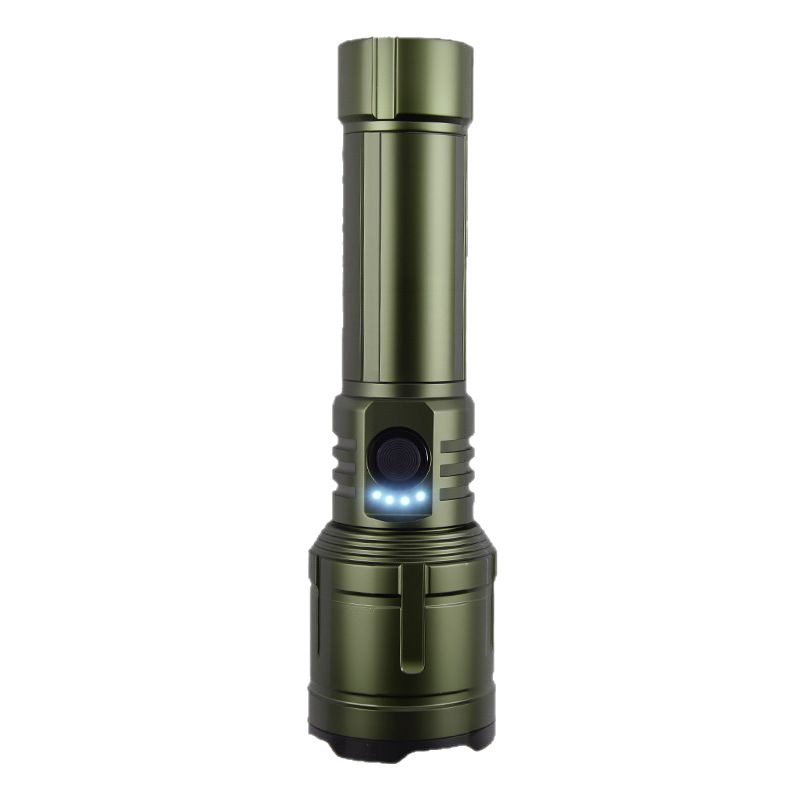 TEMU TIKTOK Cross-border Strong Flashlight Patrol Camping Outdoor Lighting White Laser Remote Aluminum Alloy