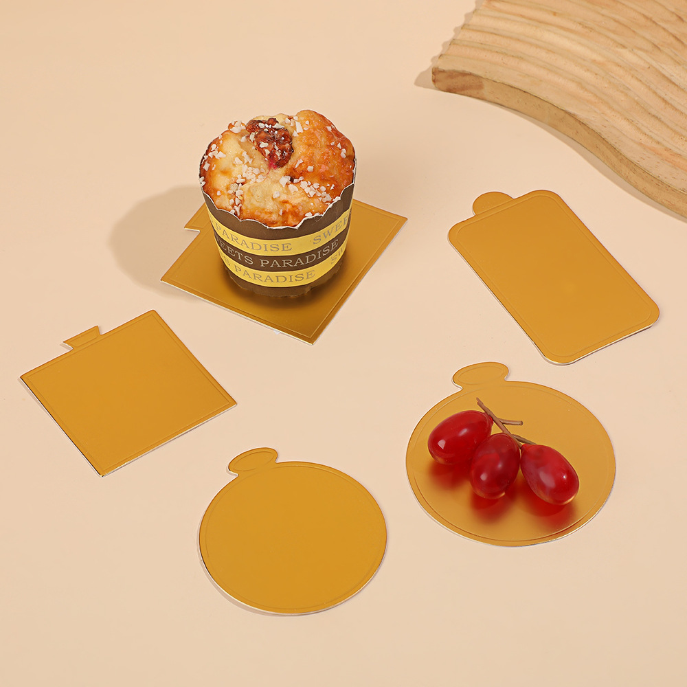 Mousse Cake Base Round Square Golden Cake Spacer Pastry Thickeneded Base Dessert Cake Tray