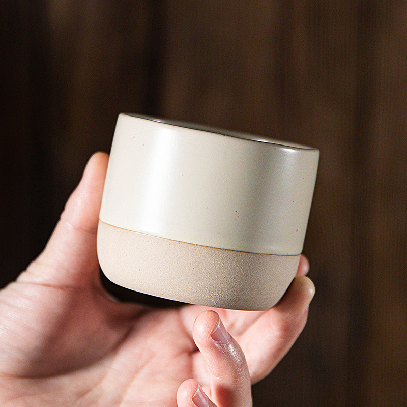 Stoneware Espresso Cup Retro Ceramic Kung Fu Tea Cup Master Tasting Cup Office Home Water Cup FCM Report