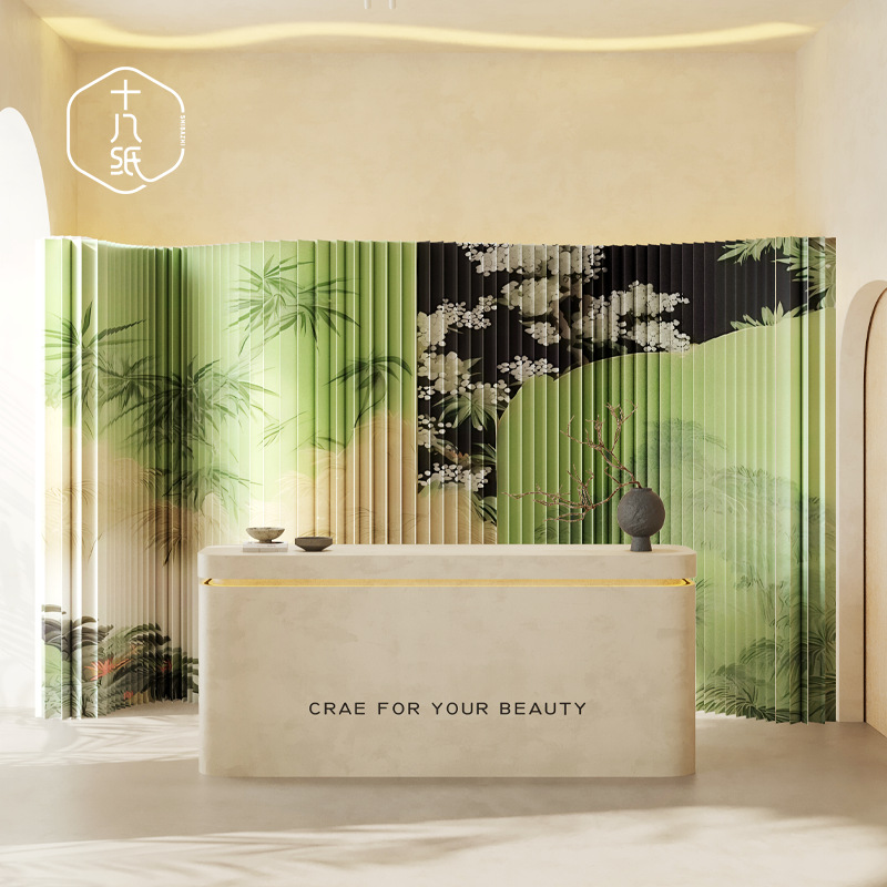 Девятнадцатипанельная бумажная перегородка для свадеб, стиль китайского входа