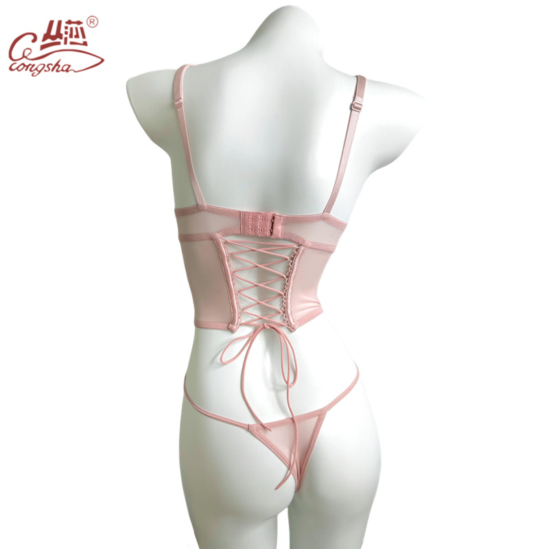 French style Fishbone corset small chest push up inner corset sexy corset pure want to strap sexy lingerie vest bra