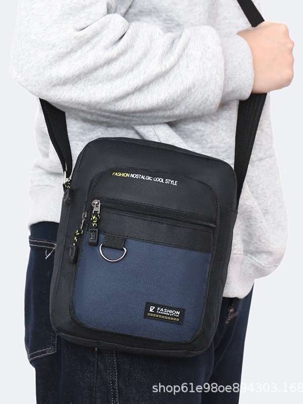 2025 New Fashion Casual Men's Crossbody Bag Multi-Layer Waterproof Oxford Cloth Wallet Trendy Men's Bag Shoulder Bag