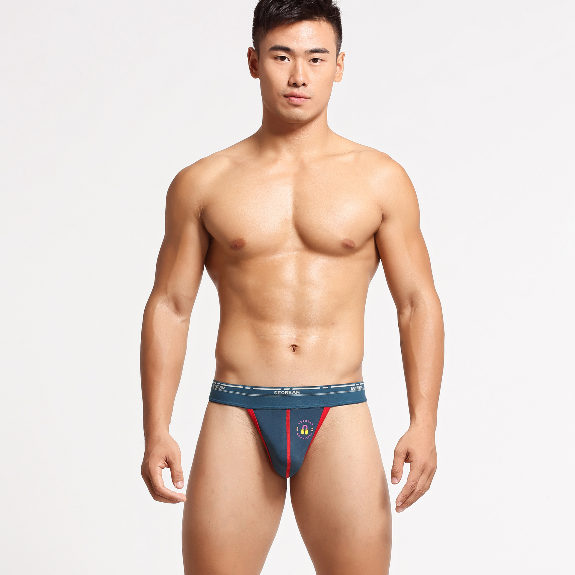 Seobean Men's Thong Pure Color Sexy Low Waist Wholesale European and American Export Spot Wholesale Dropshipping