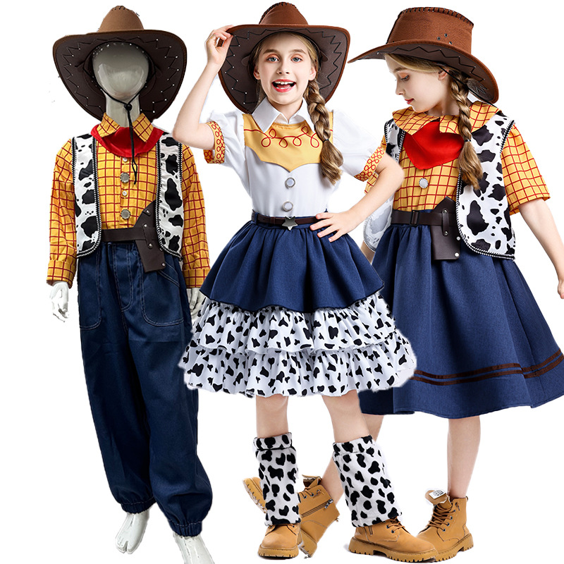 Западный ковбойский детский сценический костюм косплей Дисней История игрушек Триш Вуди сценическое выступление