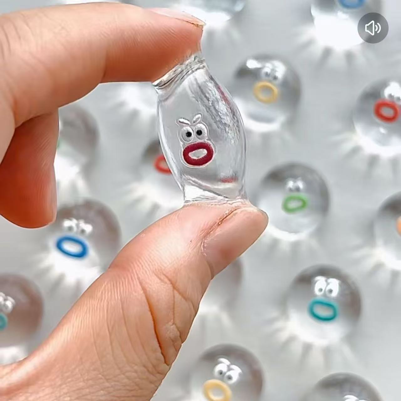 Transparent Small Dumpling Small Nose Pinch and Squeeze Handmade DIY Hand-Pinch Cartoon Dumpling Super Cute Expression Pack Decompression Toy