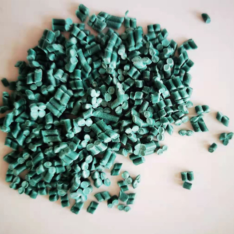 Factory wholesale pipe fittings pvc plastic particles dark green recycled particles wire and cable injection molding particles