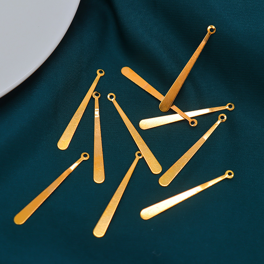 Electrophoresis high color retention strip single hole baseball bat iron blade diy ancient style hairpin step shake Chinese clothing accessories