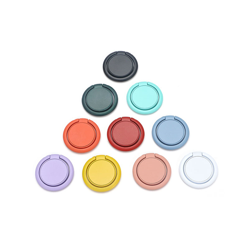 Macaron Desktop Ring Buckle Car Magnetic Paint Metal Mobile Phone Ring Back Sticker Holder Wholesale Custom Printed Logo