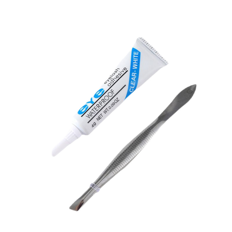 Eye Eyelash Glue 4g with Tweezers to Assist False Eyelashes Glue Beauty Eye Eyelash Glue Wholesale