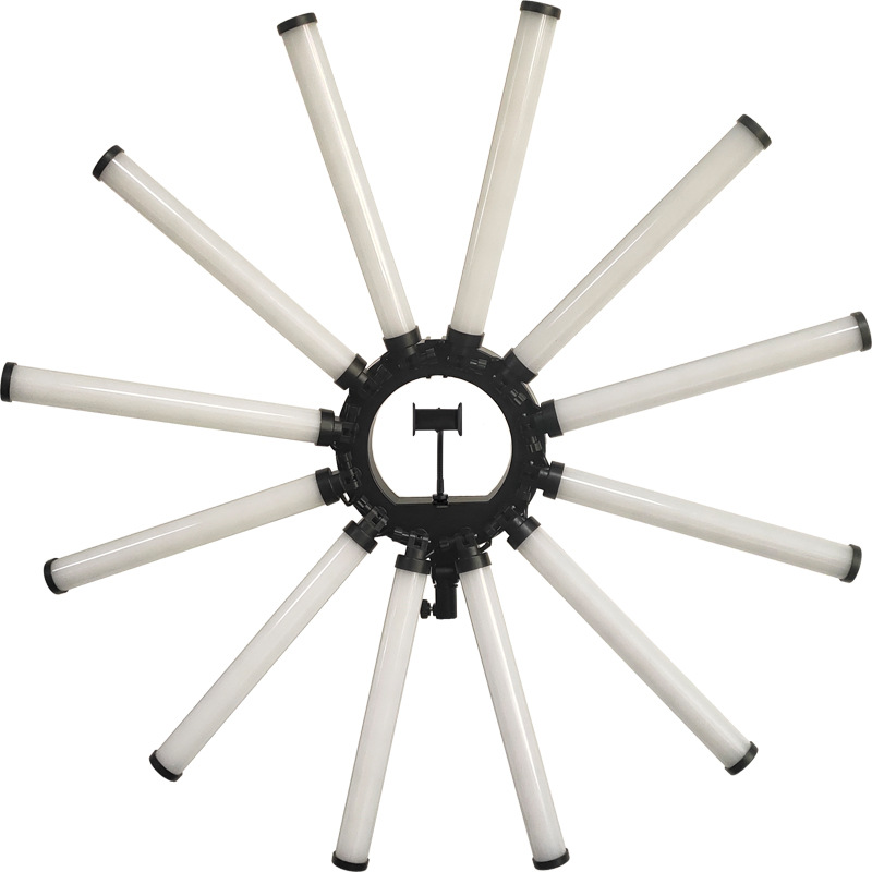 54.0 дюйма, высокая мощность, 12 трубок, LED живое освещение, складной, 12-рукавный свет, 12-когтевой свет, фотография, красота, живое освещение
