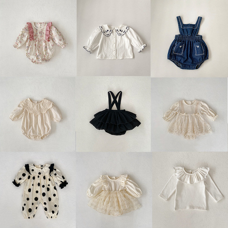 Baby Clothes Spring, Summer, Autumn and Winter DZ Brick Children's Clothing Hayi Climbing Clothes Bag Fart Clothes Jumpsuit