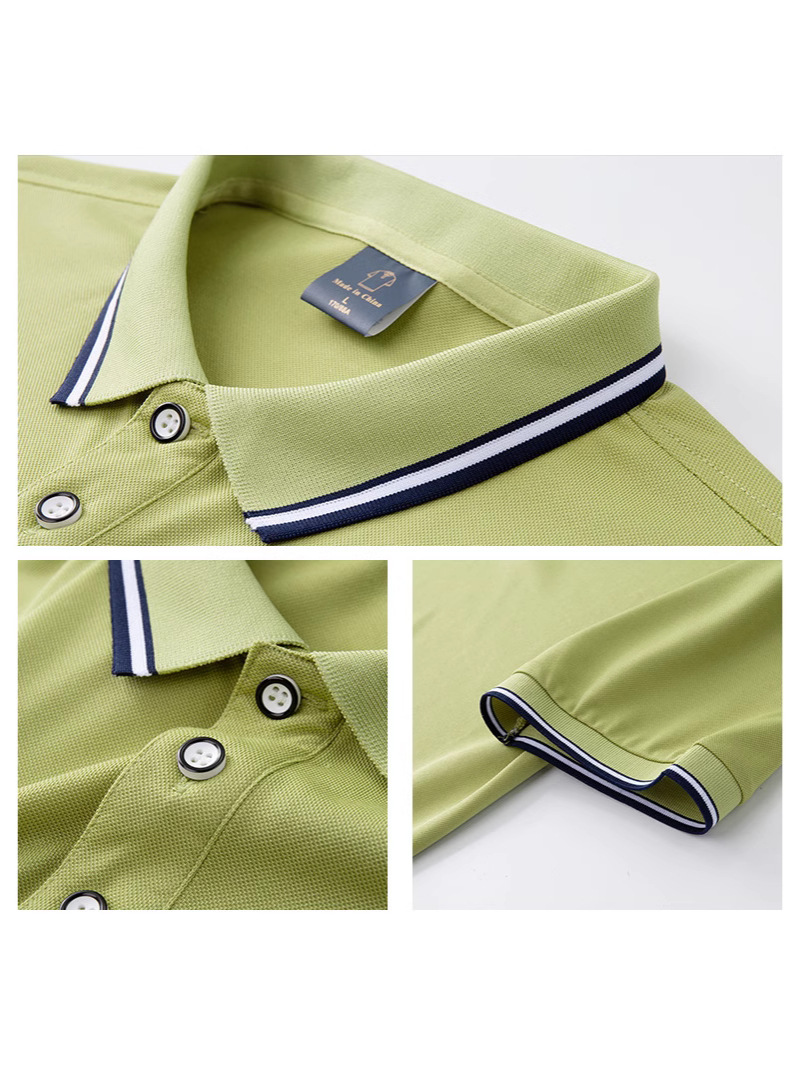 Ice Silk Polo Shirt Custom Workwear with Logo Printed Paul Collar Short-Sleeve Corporate Work Shirt Cultural Shirt with Embroidery and Lettering