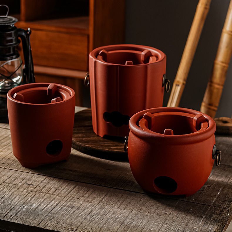 Chaozhou Clay Stove Tea Brewing Set Complete with Teapot, Charcoal Stove Set, Tea Brewing Device, Separate Stove Chamber