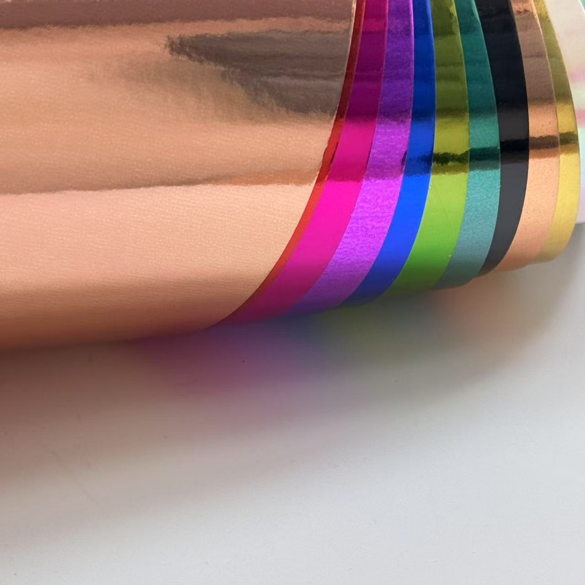 Zhejiang Manufacturer Has Multi-Colorful Gold and Silver Cardboard Polyester Hot Stamping Colorful Mirror Pet Cardstock Special Paper in Stock