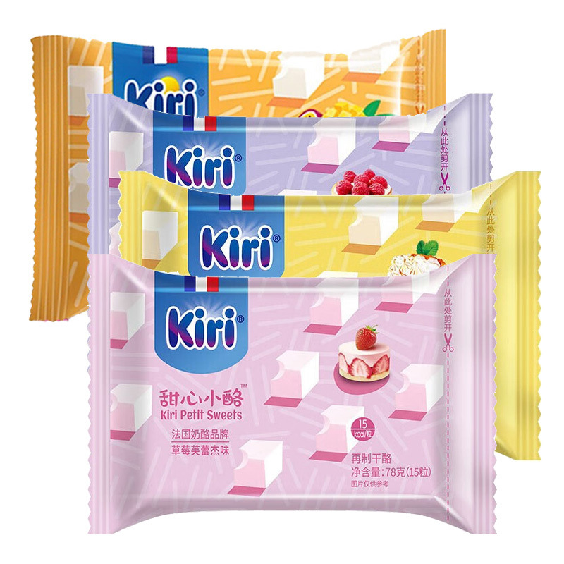 kiri cream cheese Kerui sweetheart cheese block instant cheese imported snacks fruit flavor cheese 78g