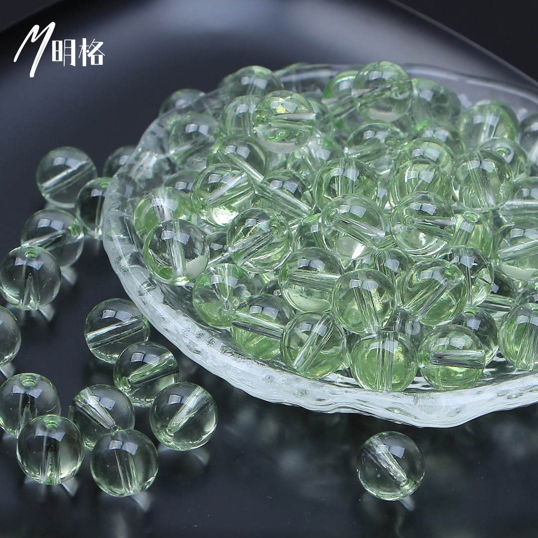 Transparent Glass High Ice Transparent Glass Loose Beads DIY Handmade Accessories Beads Loose Beads Bracelet Necklace Making Materials