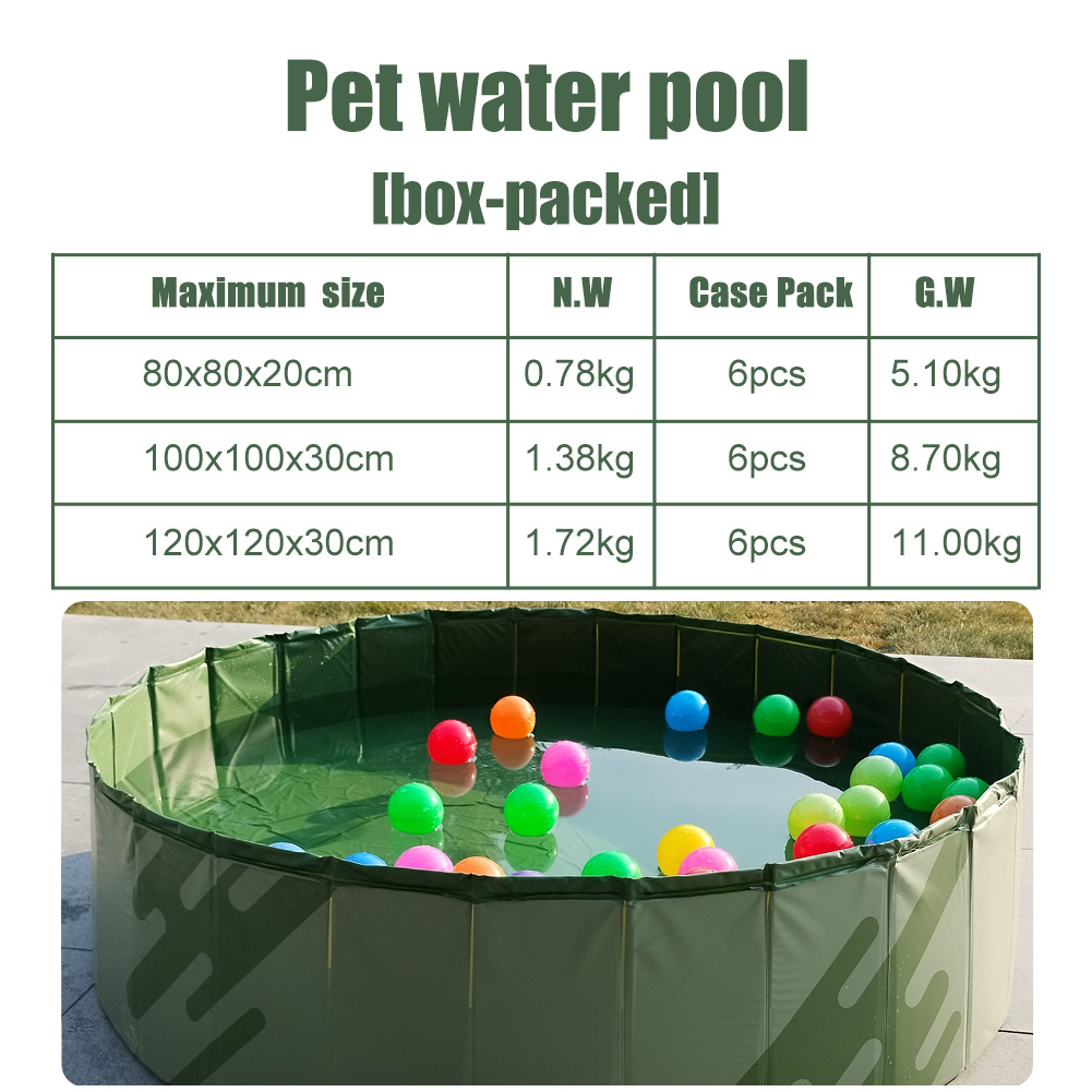 Amazon Pvc Pet Pool Portable Storage Foldable Dog Bathing Pool Outdoor Animal Swimming Pool Bathtub