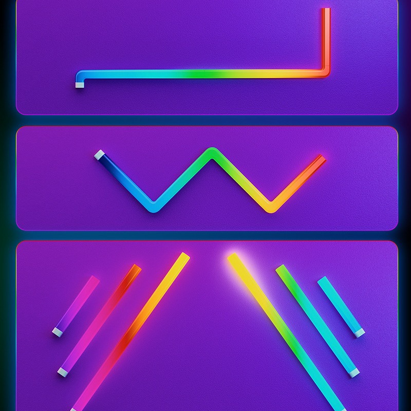 RGB colorful fill light remote control atmosphere light Net red decorative atmosphere wall light pickup rhythm light magic color wall corner light