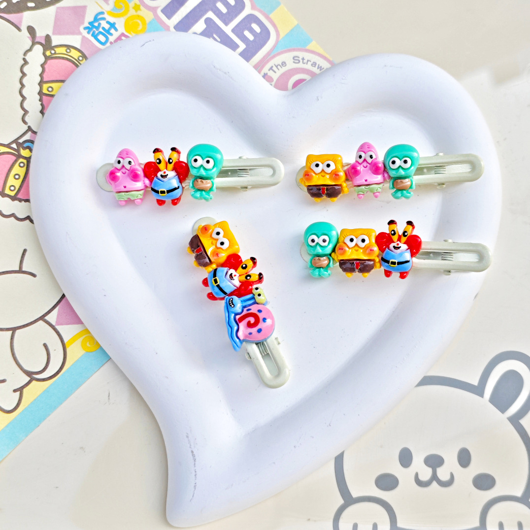 Сponge детская заколка для волос женская левая заколка для волос звезда Пай звезда боковая заколка дофаминовая студентка милая девушка сердце