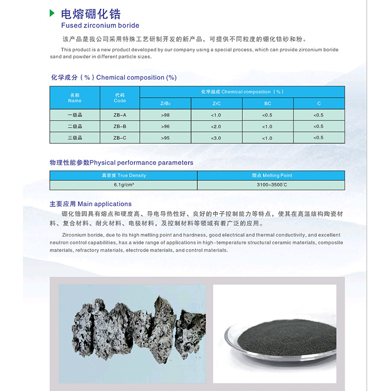 Производитель Чжэнчжоу оптовая продажа электрофузированный борированный цирконий подходит для огнеупорных и износостойких материалов в сталелитейной промышленности керамическая цветная глазурь