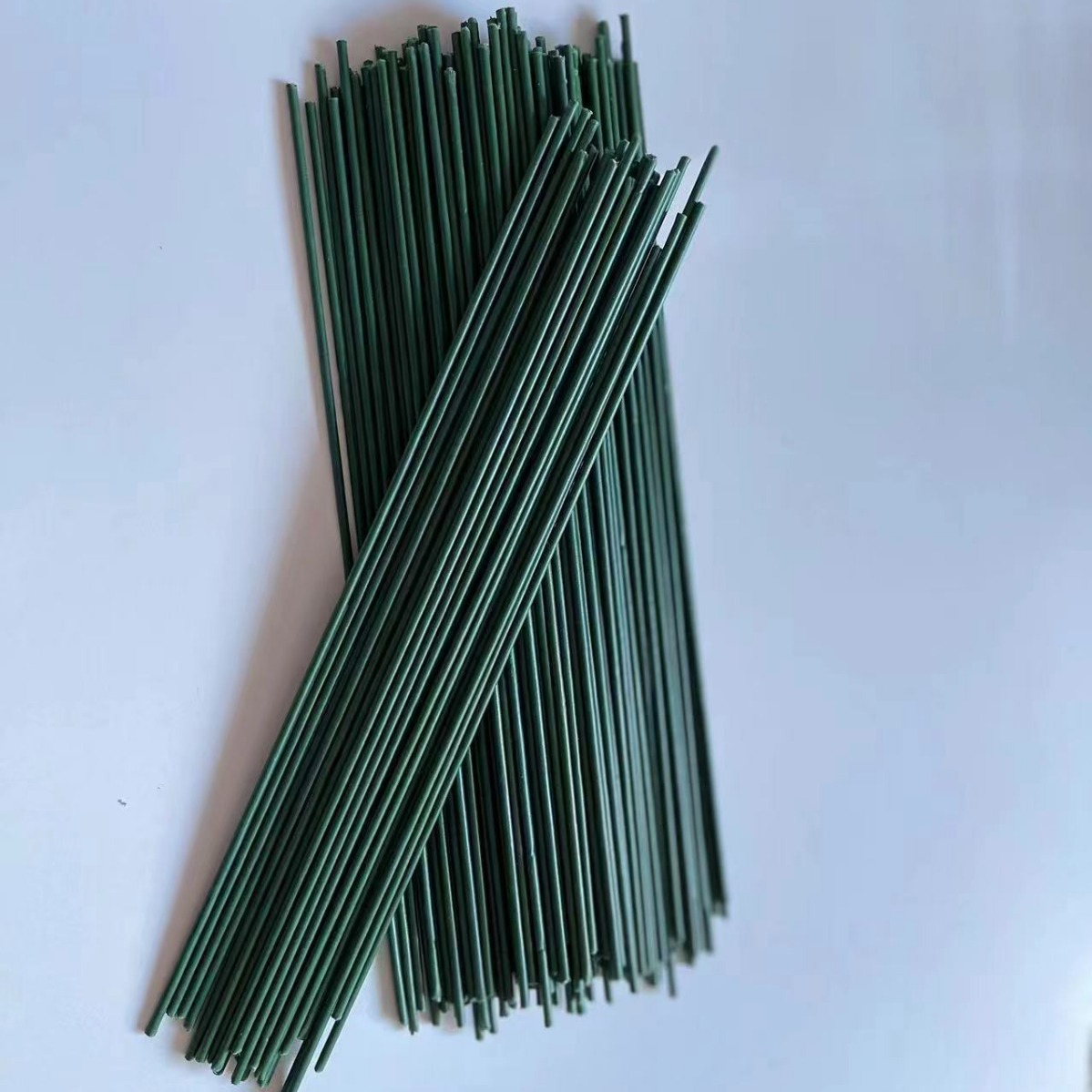 Flower pole 2 plastic bag simulation flower accessories handmade diy flower pole wire green simulation flower material wholesale