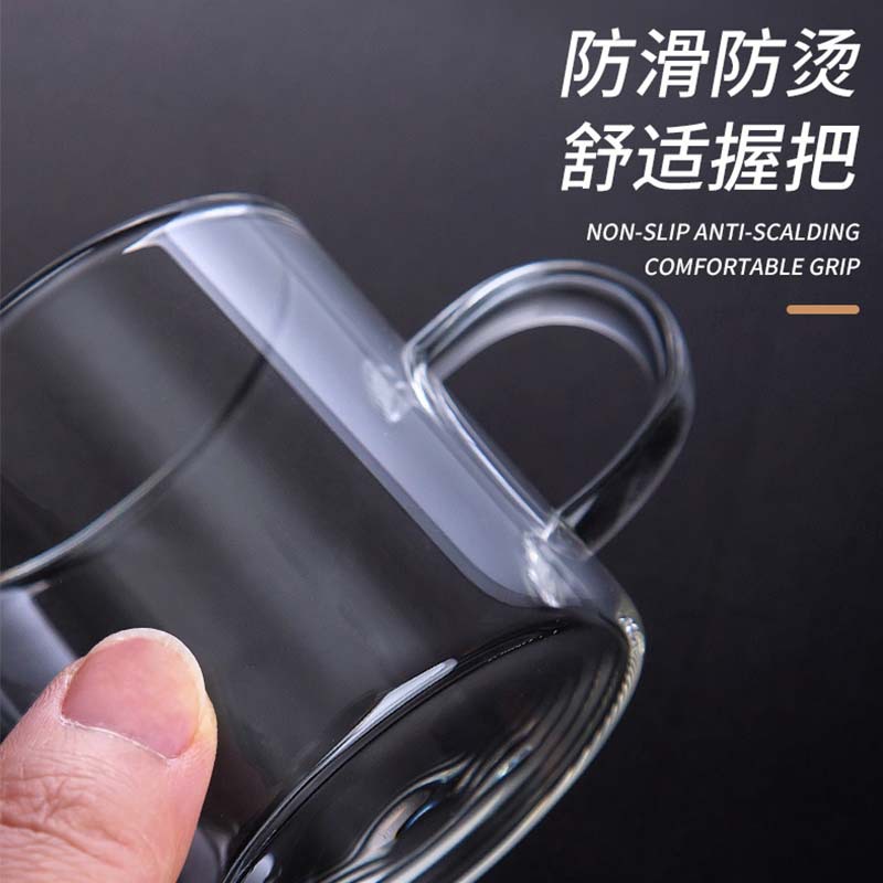 Spot Wholesale Heat-Resistant Glass Tea Cup Transparent Handmade Coffee Flower Tea Cup Heat-Resistant Glass Tea Scent Cup