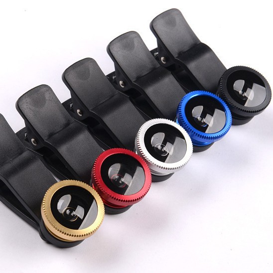 Manufacturer Wholesale Three-In-One Wide-Angle Fisheye Mobile Phone Lens Magnifying Glass 180-Degree Fisheye Wide-Angle Macro Selfie Device