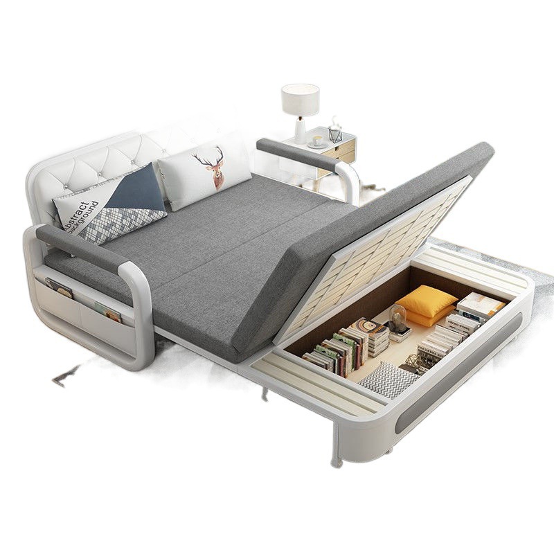Foldable Sofa Bed for Home Use, Suitable for Small Living Rooms, Multifunctional Fabric Balcony Study, Single or Double Person Rental Small Sofa