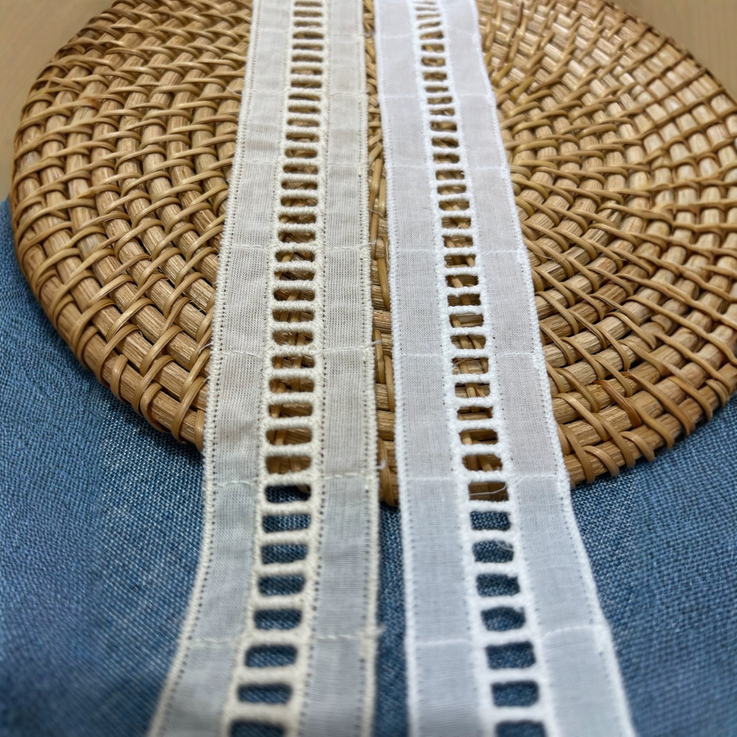 TH-17012 2.8см широкая хлопковая кружевная лента