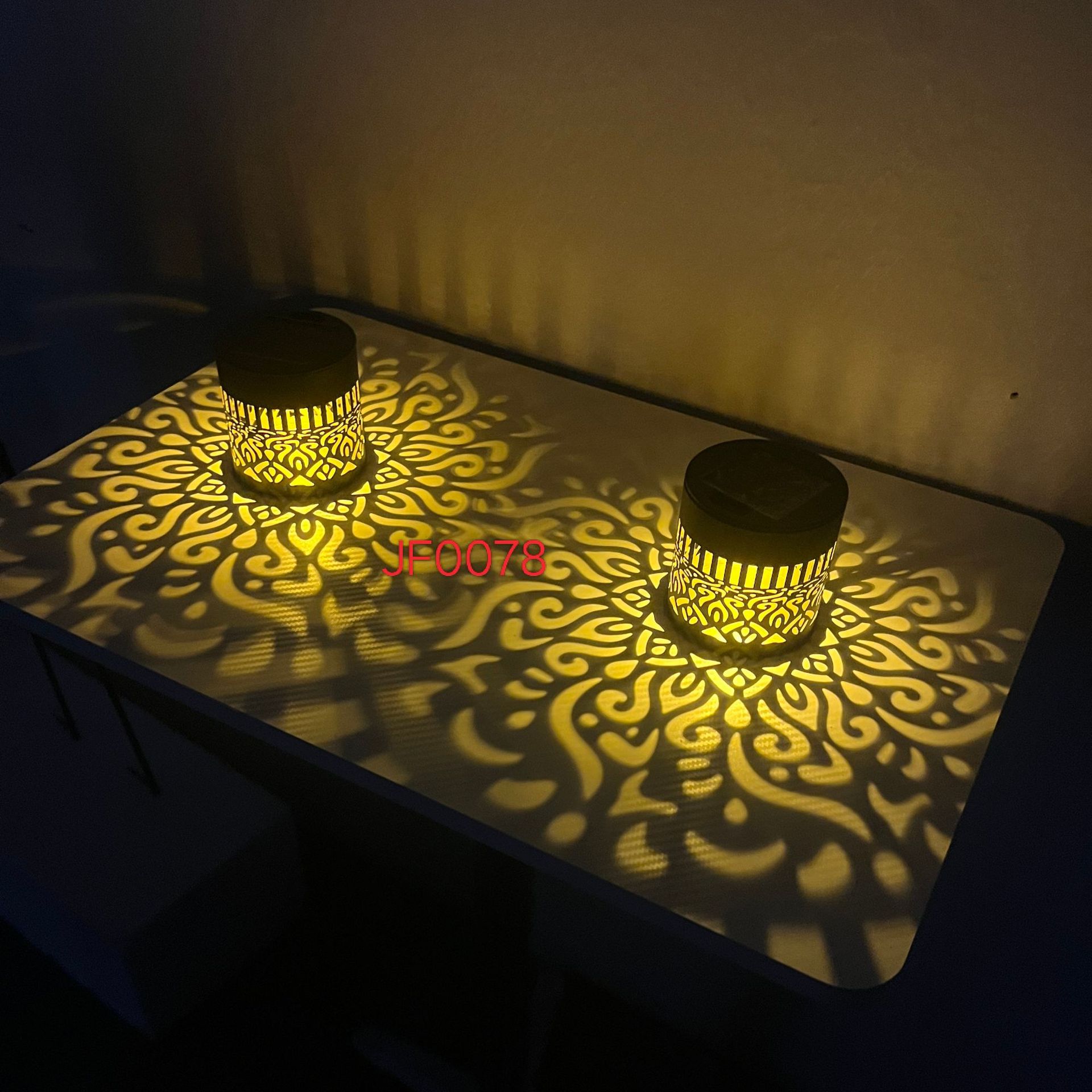 Кросс-бордерный солнечный уличный настенный светильник проекция мандала подсолнух пион цветок внешний настенный светильник