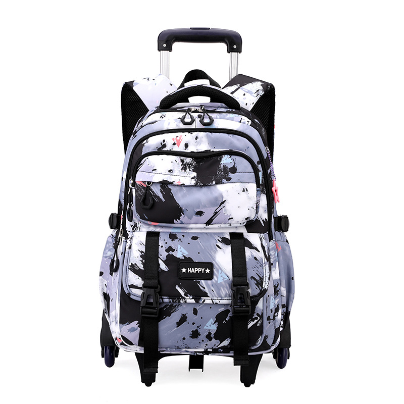 Natural fish children's trolley bag primary school students grade 3-6 female junior high school students backpack backpack backpack senior climbing stairs