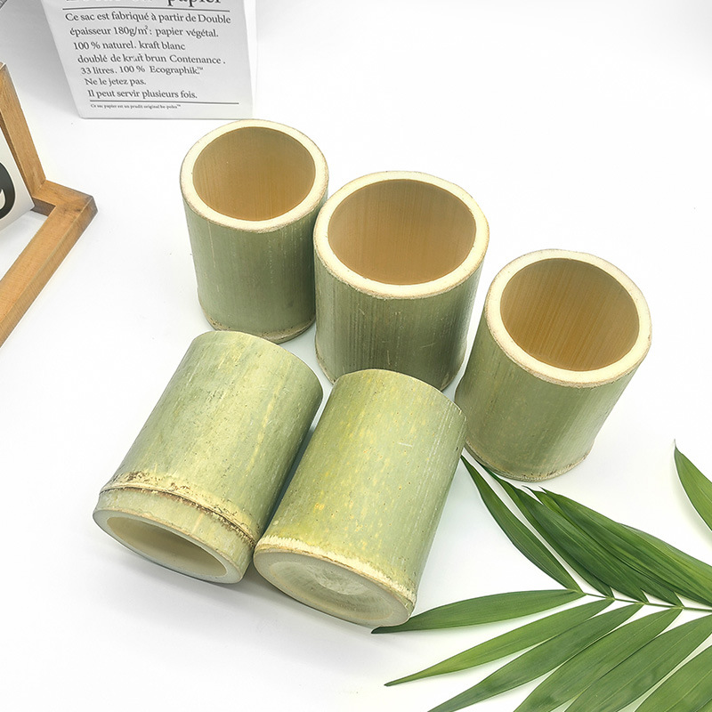 Source manufacturers bamboo tube net red milk tea cup bamboo tube rice bamboo bucket creative ice cream bamboo cup fresh steamed rice bamboo tube