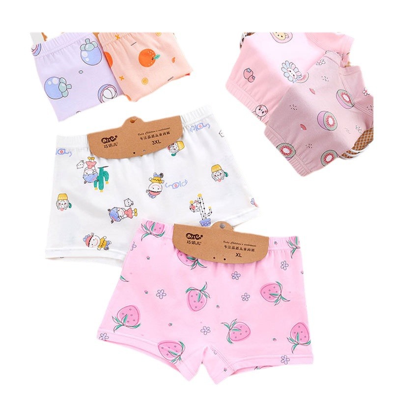 Cardboard Children's Underwear Cotton Boys' and Girls' Boxers Baby Children's Boxer Shorts Underwear Qiaoyier