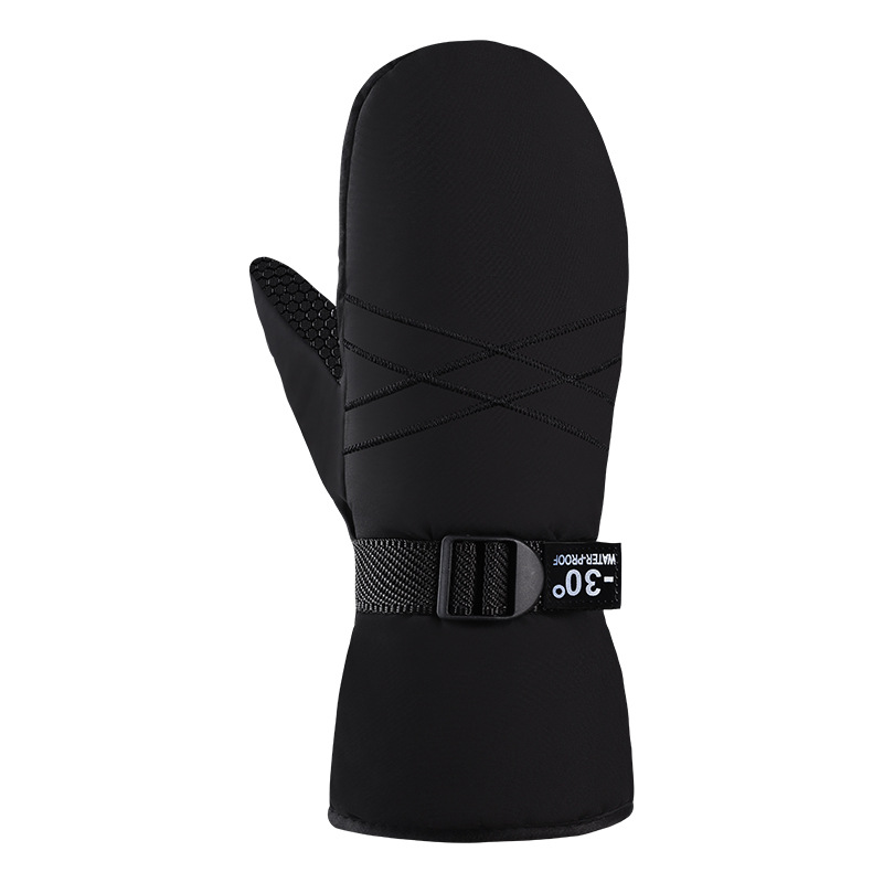 Factory outdoor ski gloves warm non-slip lengthened wrist waterproof windproof gloves electric car motorcycle thickened