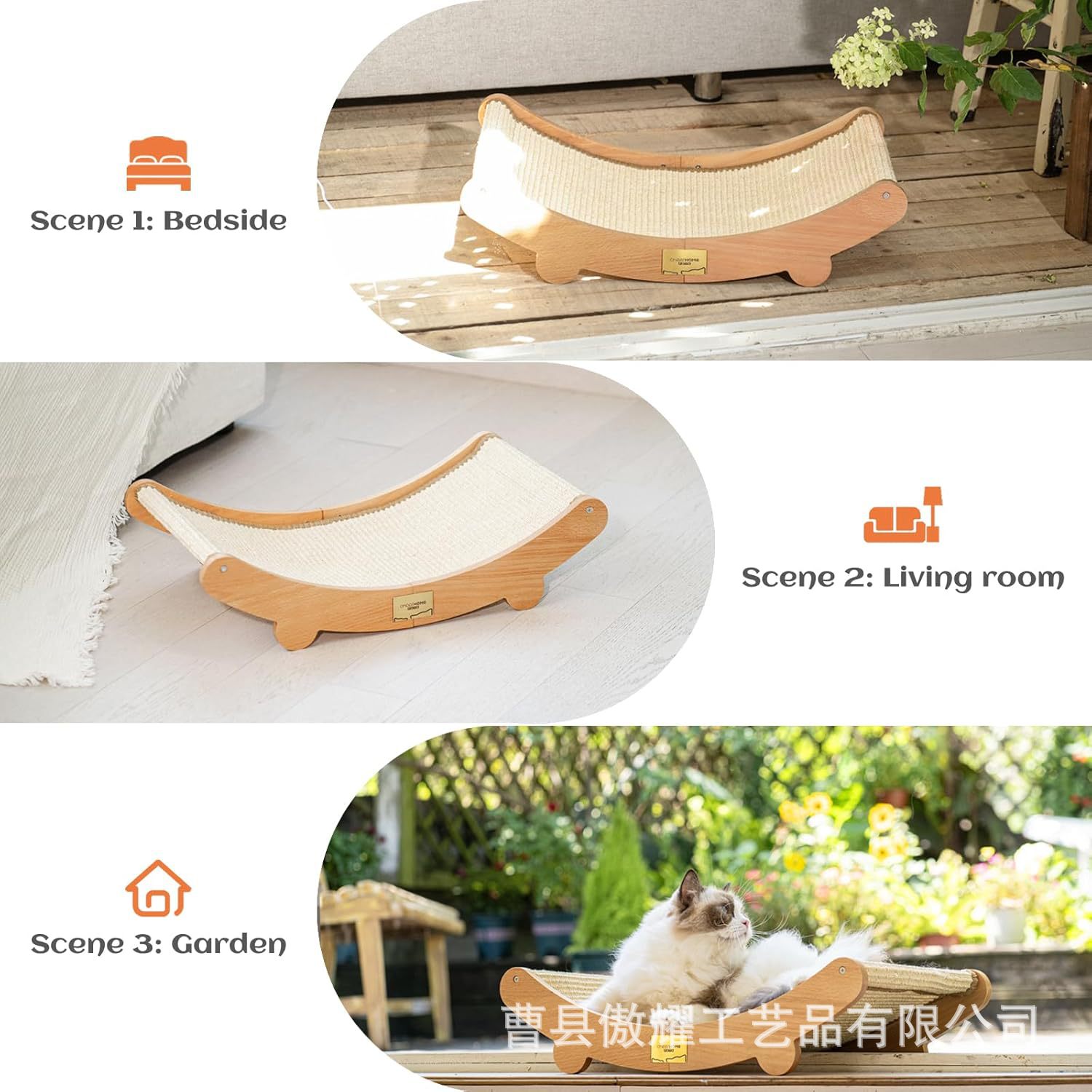 Cat Scratch Board Wear-resistant No-crumbs Cat Lounge Integrated Recliner Cat Claw Board Scratch-resistant Cat Sofa Claw Grinding Toy Universal for All Seasons