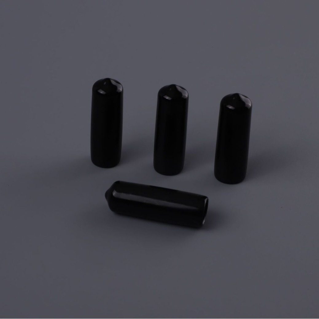 Threaded Protective Sleeve Stainless Steel Pipe Hook Cylinder Protective Cap Rubber Cap Electroplated Sleeve Wholesale Transparent Insulation Protection