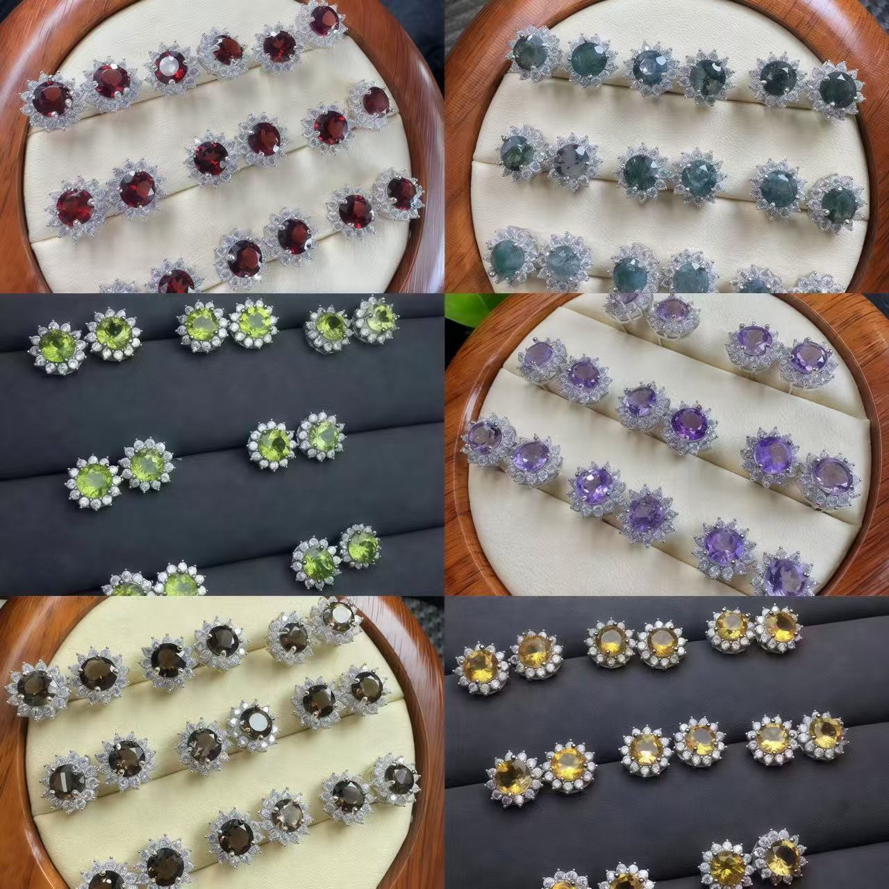 Серьги из натурального оливкового зеленого кристалла в форме подсолнуха, серебро S925, доступный люкс, элегантный дизайн для женщин