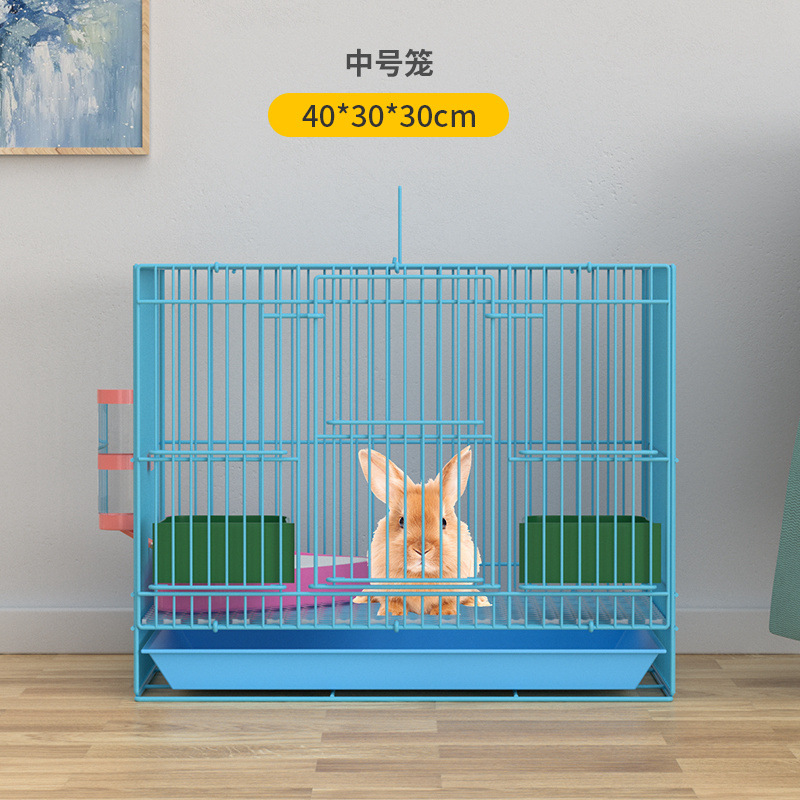 Rabbit Cage for Home Use, Extra-Large for Young Rabbits, Small Rabbit Cage, Guinea Pig Cage, Mouse Cage, Chinchilla Cage, Indoor Rabbit Cage with Toilet