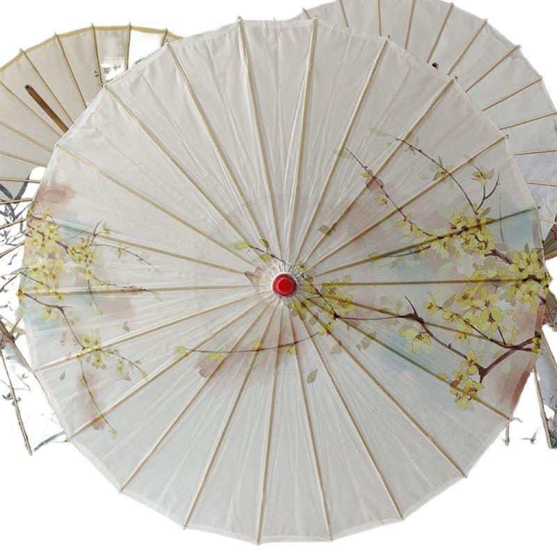 Stone Drum Rainproof and Sunproof Oil Paper Umbrella for Women, Ancient Style Props, Classical Dance, Han Dynasty Umbrella, Cheongsam Catwalk Ceiling, Tung Oil