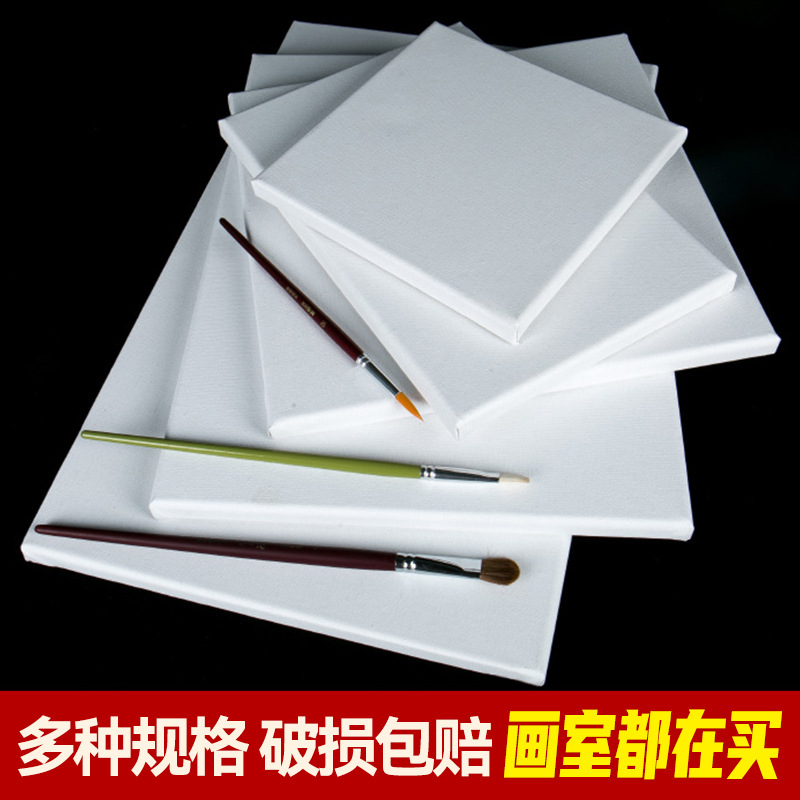 Oil Painting Frame Pure Cotton Canvas Inner Frame Texture Drawing Board Solid Wood Strip Painting Material Linen Blank Hand-Painted Acrylic Canvas Frame