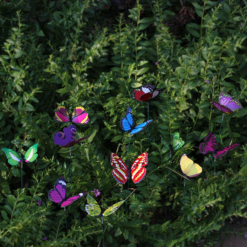 Factory direct 7cm simulation butterfly 6 color selection color butterfly pin magnetic creative refrigerator wall decoration