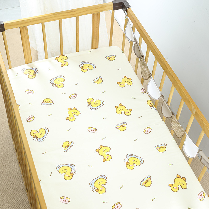 Class a Pure Cotton Crib Fitted Bed Sheets Baby Bed Sheets Kidsren's Spliced Bed Bedding Kindergarten Mattress Cover Bed Cover Wholesale