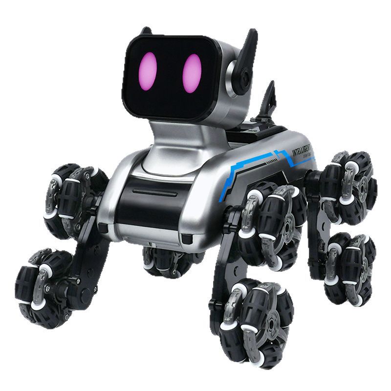 Cross-border deformation remote control robot dog four-wheel drive gesture sensing remote control car children's stunt robot toy