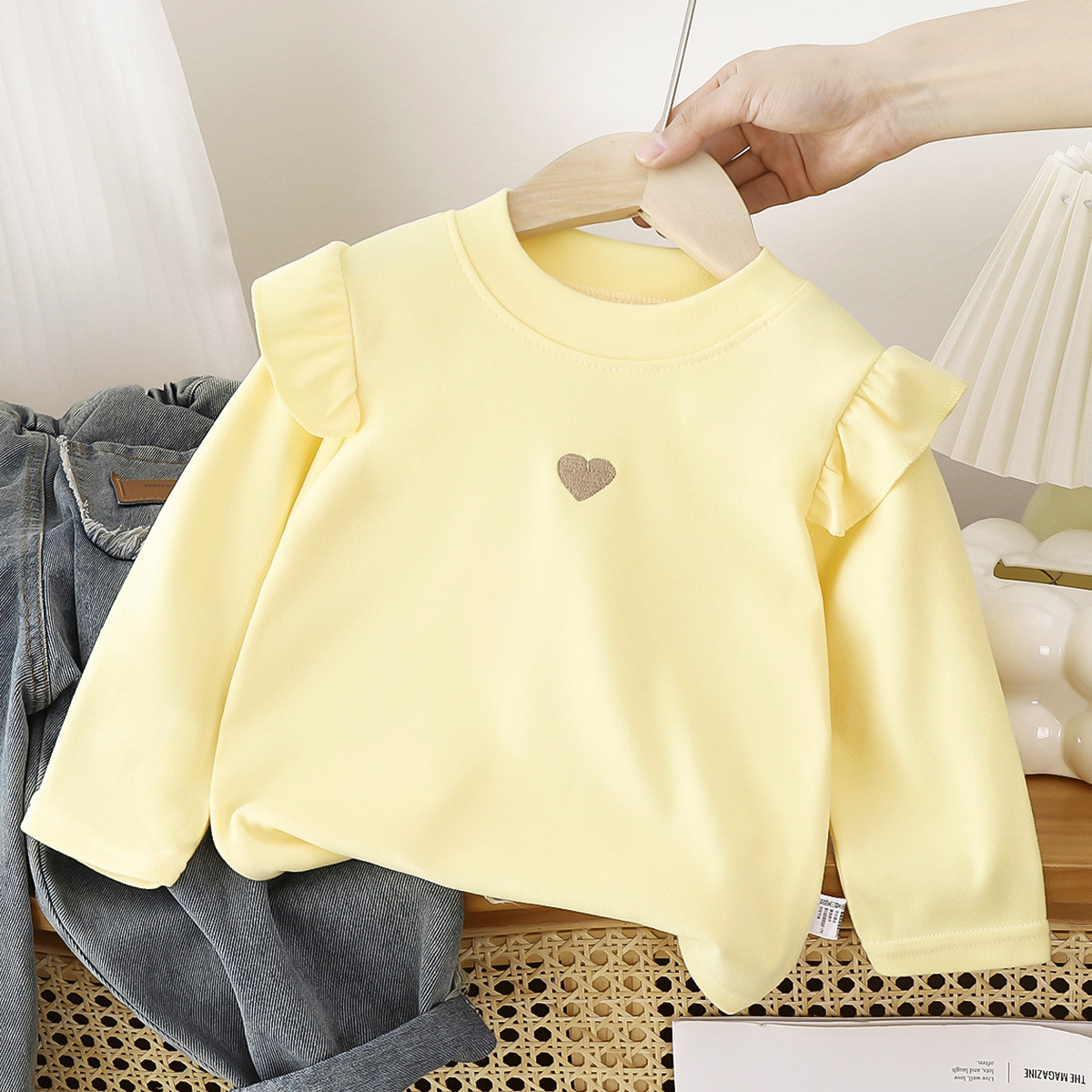 Children's Bottoming Shirt Autumn and Winter New Baby Warm T-Shirt Girls Tops Bottoming Clothes Lace Bottoming Shirt Kidsren's Clothing