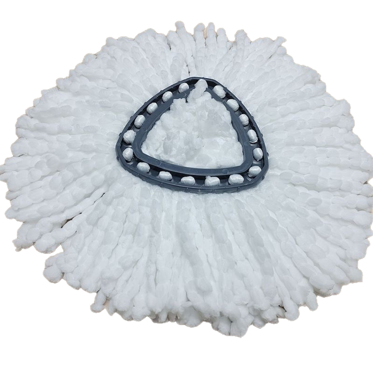 Wholesale Triangular Disc-Shaped Rotating Mop Head Microfiber Replacement Cotton Gauze Head Super Absorbent Thickened Cross-Border Supply