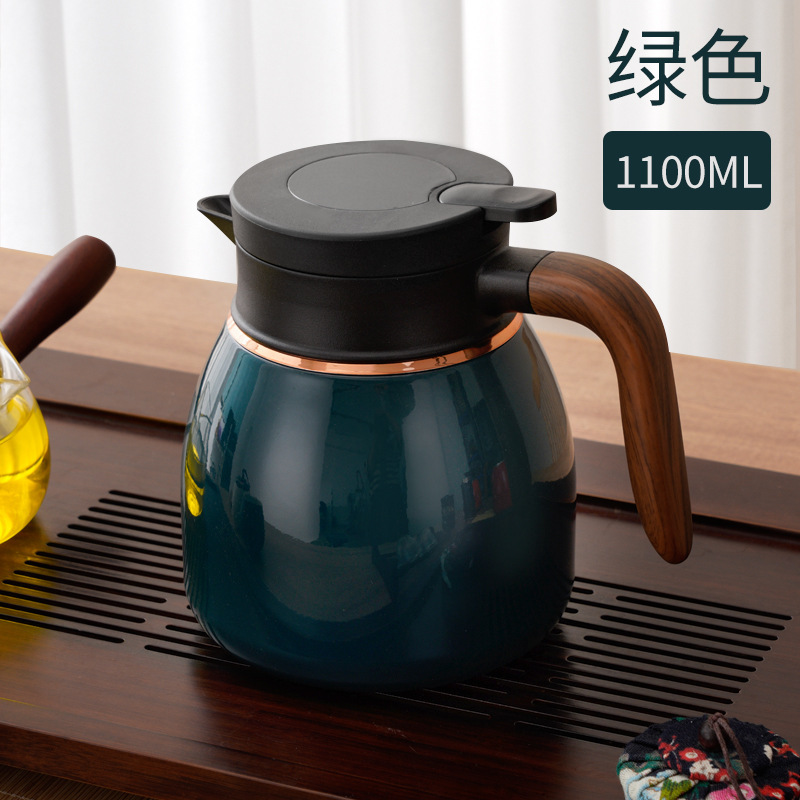 High Color Value 316 Stainless Steel Intelligent Temperature Display Thermal Insulation Kettle Household Large Capacity Tea Water Separation Health Braised Teapot